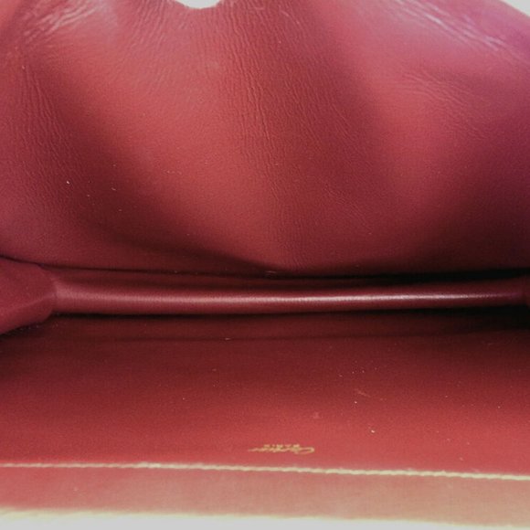 AUTH Cartier clutch bag mast line Bordeaux leather - Picture 2 of 8